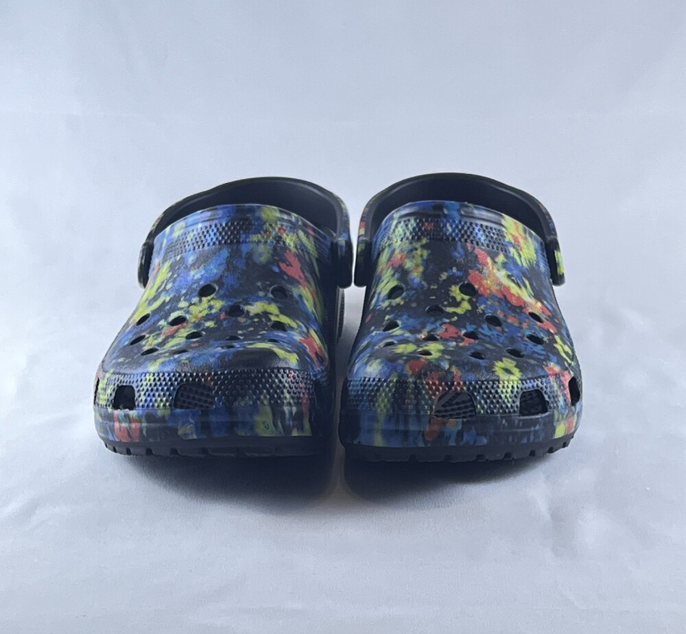 Crocs Crocband Terrazzo Paint Clogs Unisex US M 9 W 11 Multicolor Splatter Look